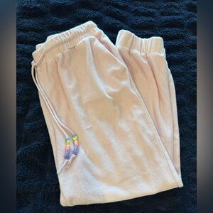 Stoney Clover Lane x Target Light Pink Joggers with Bead Accents